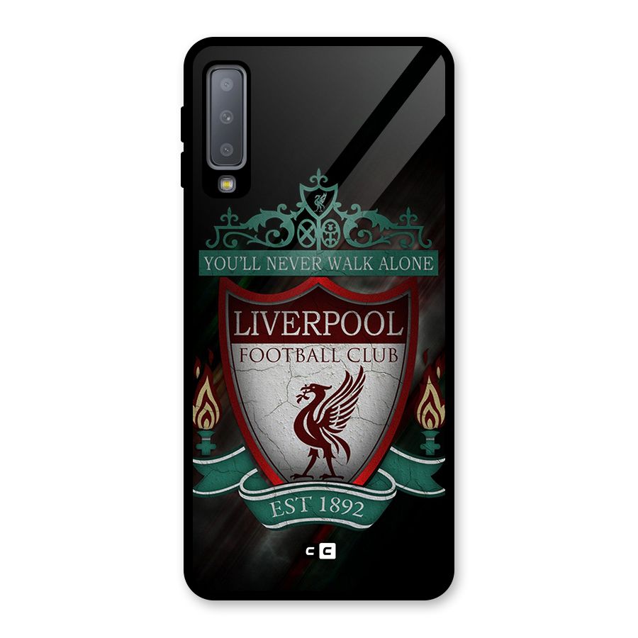 LiverPool FootBall Club Glass Back Case for Galaxy A7 (2018)
