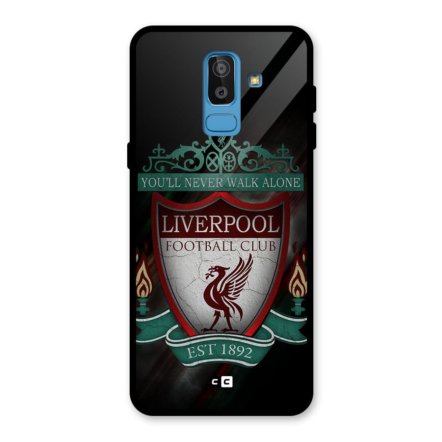 LiverPool FootBall Club Glass Back Case for Galaxy J8