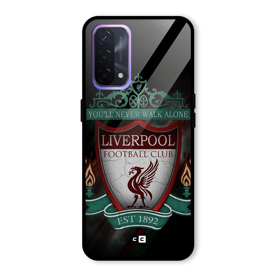 LiverPool FootBall Club Glass Back Case for Oppo A74 5G