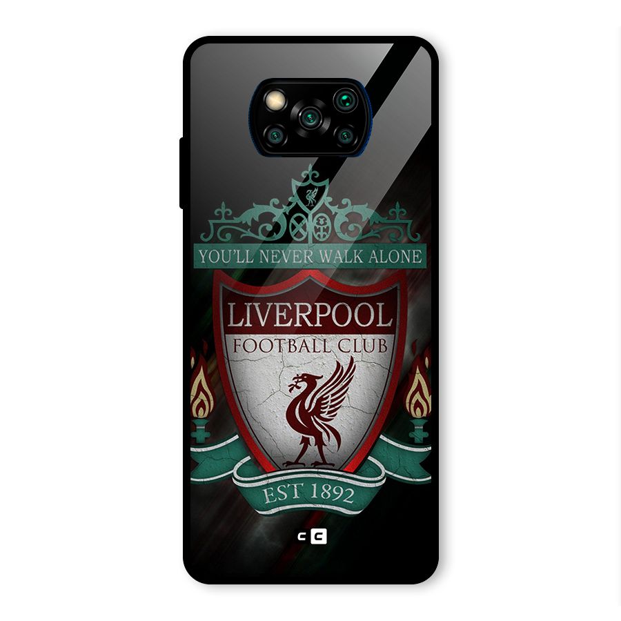 LiverPool FootBall Club Glass Back Case for Poco X3 Pro