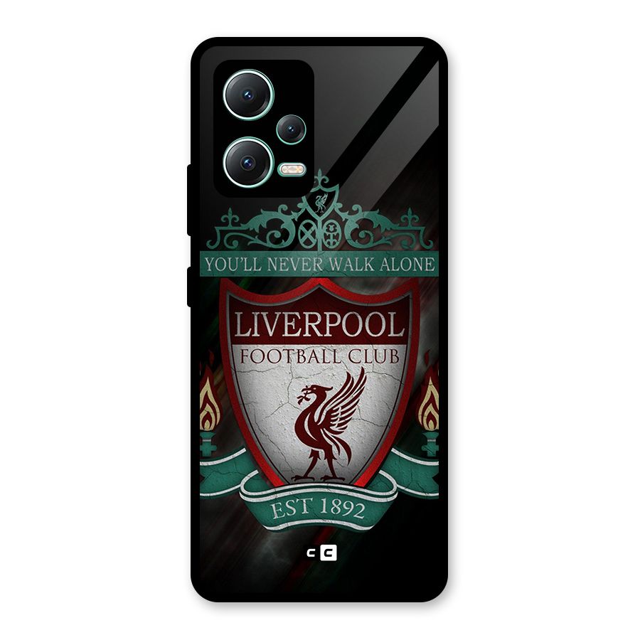 LiverPool FootBall Club Glass Back Case for Redmi Note 12 5G