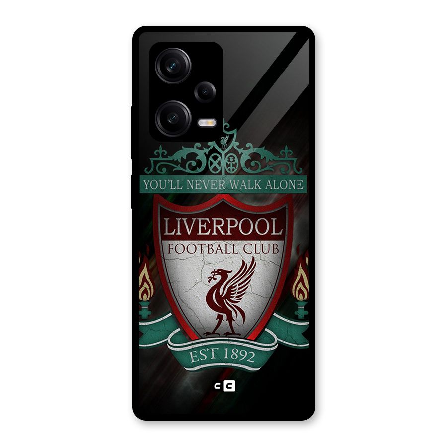 LiverPool FootBall Club Glass Back Case for Redmi Note 12 Pro