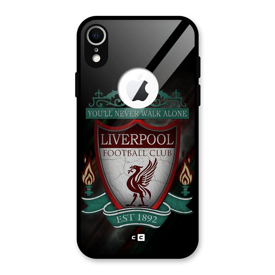 LiverPool FootBall Club Glass Back Case for iPhone XR Logo Cut