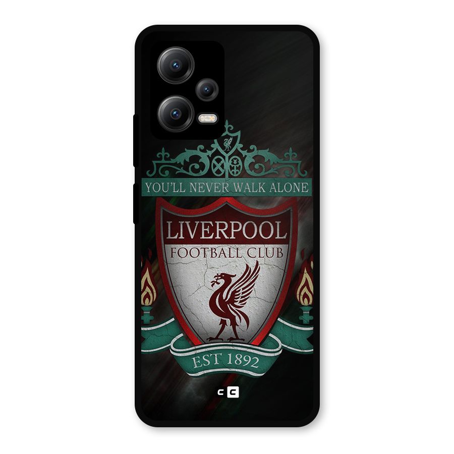LiverPool FootBall Club Metal Back Case for Redmi Note 12 5G