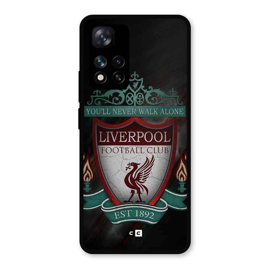 LiverPool FootBall Club Metal Back Case for Xiaomi 11i Hypercharge 5G