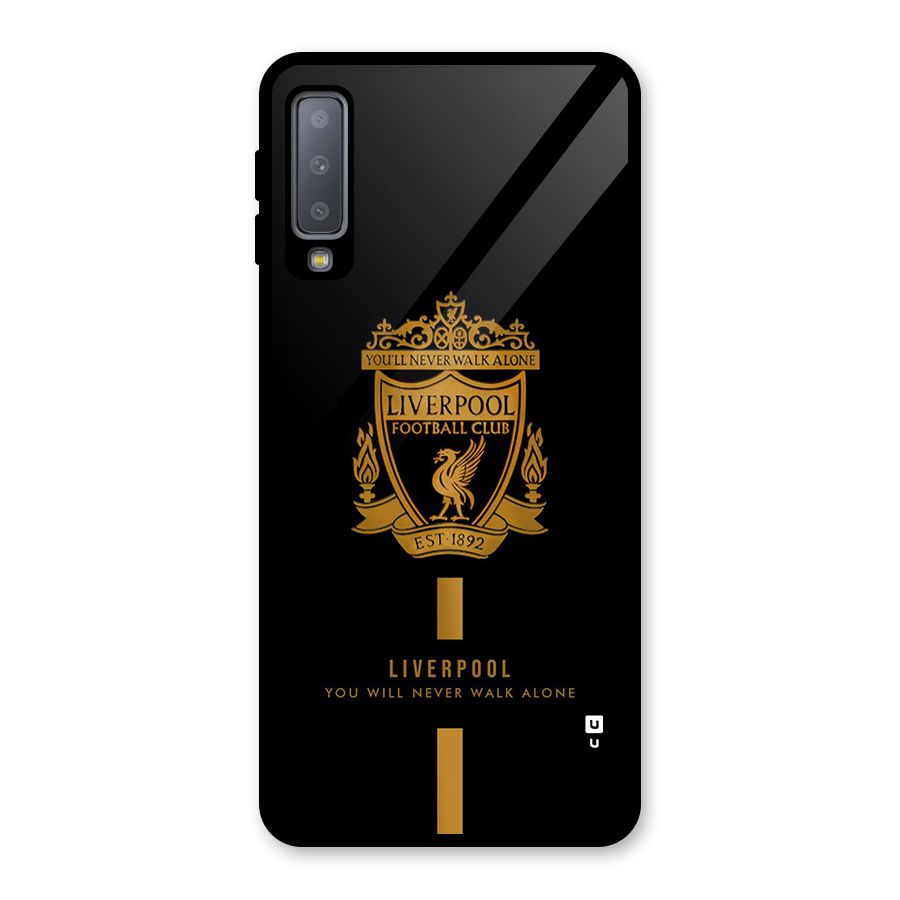 LiverPool Never Walk Alone Glass Back Case for Galaxy A7 (2018)