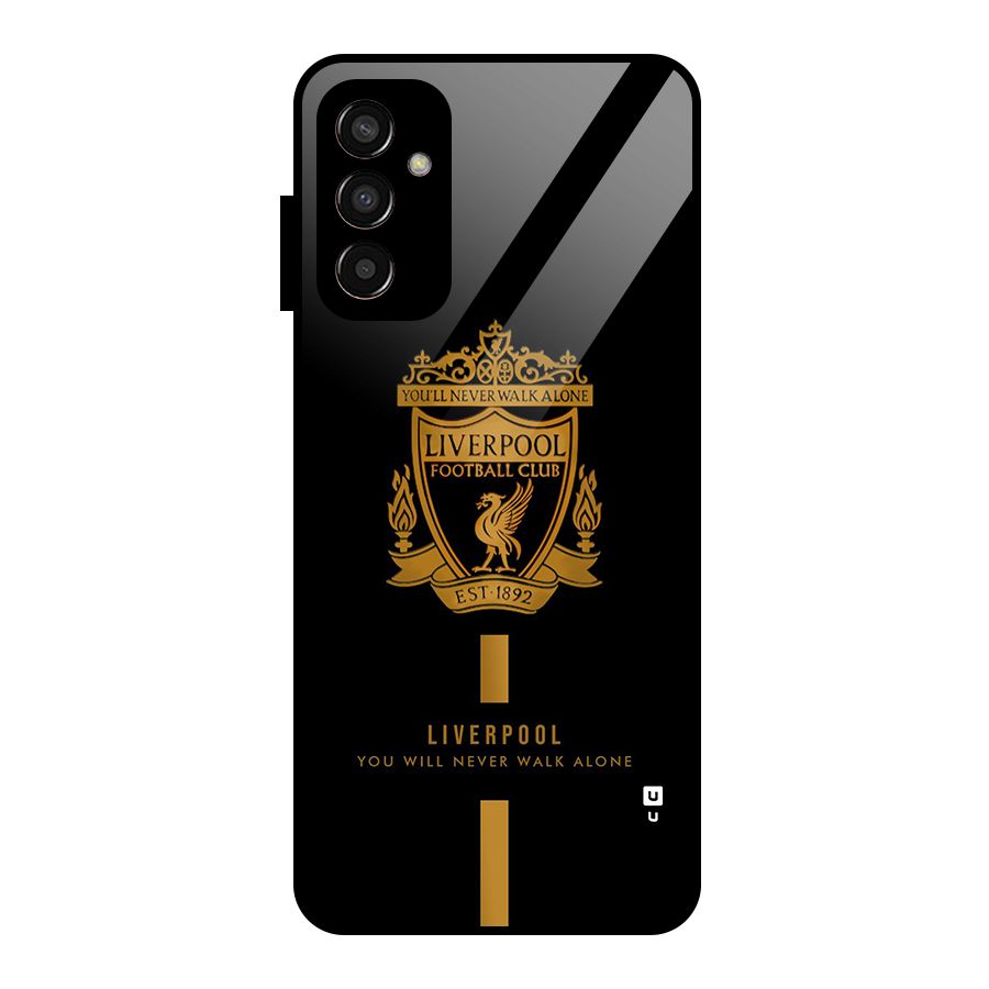 LiverPool Never Walk Alone Glass Back Case for Galaxy F13