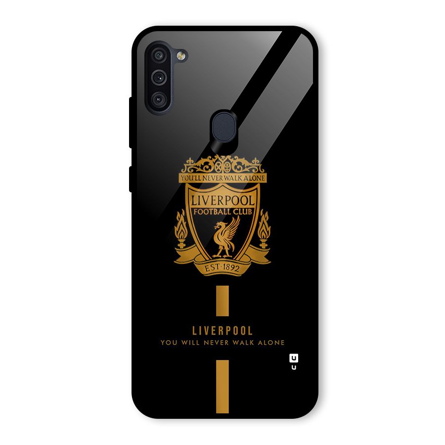 LiverPool Never Walk Alone Glass Back Case for Galaxy M11
