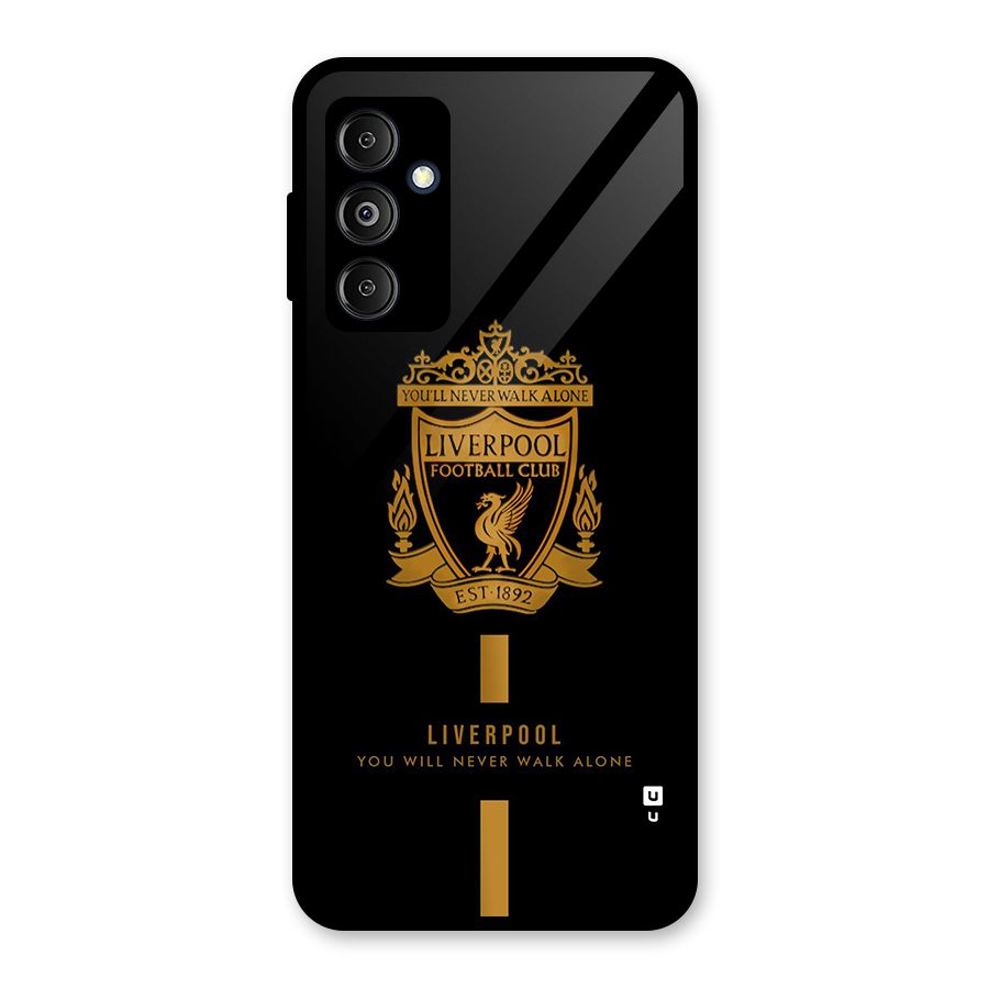 LiverPool Never Walk Alone Glass Back Case for Galaxy M14 5G