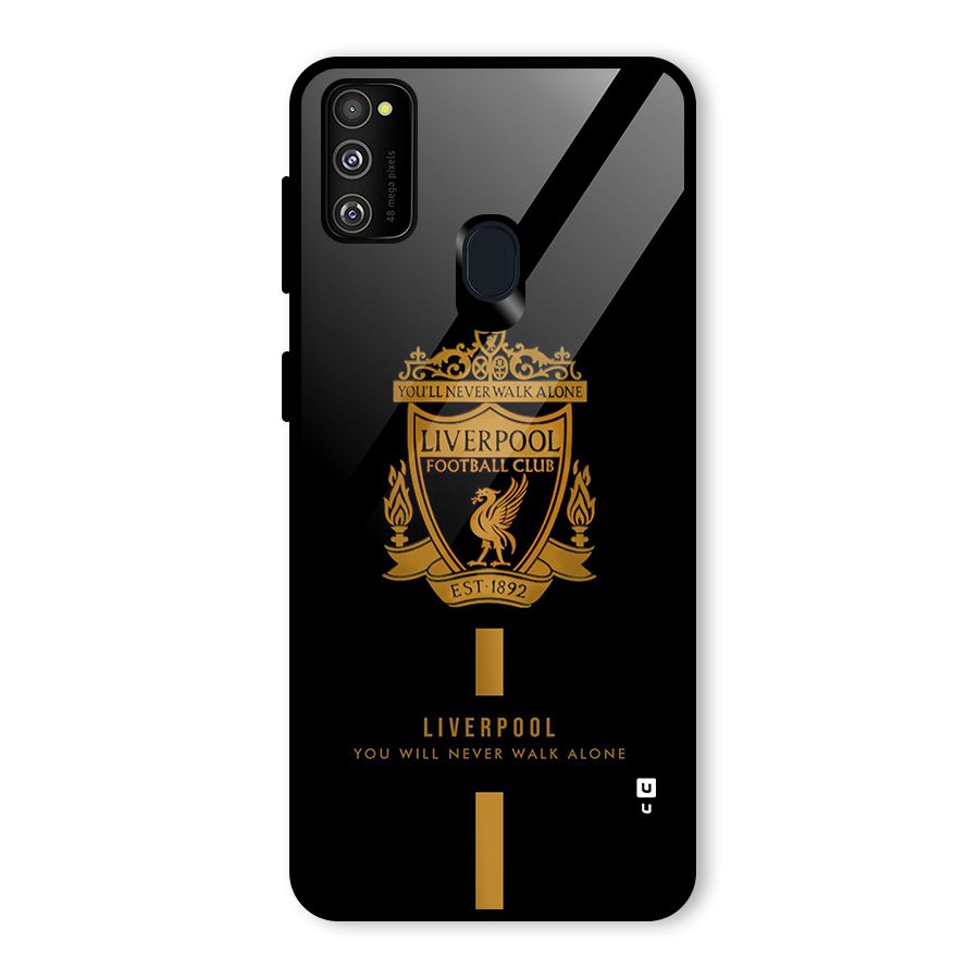 LiverPool Never Walk Alone Glass Back Case for Galaxy M30s