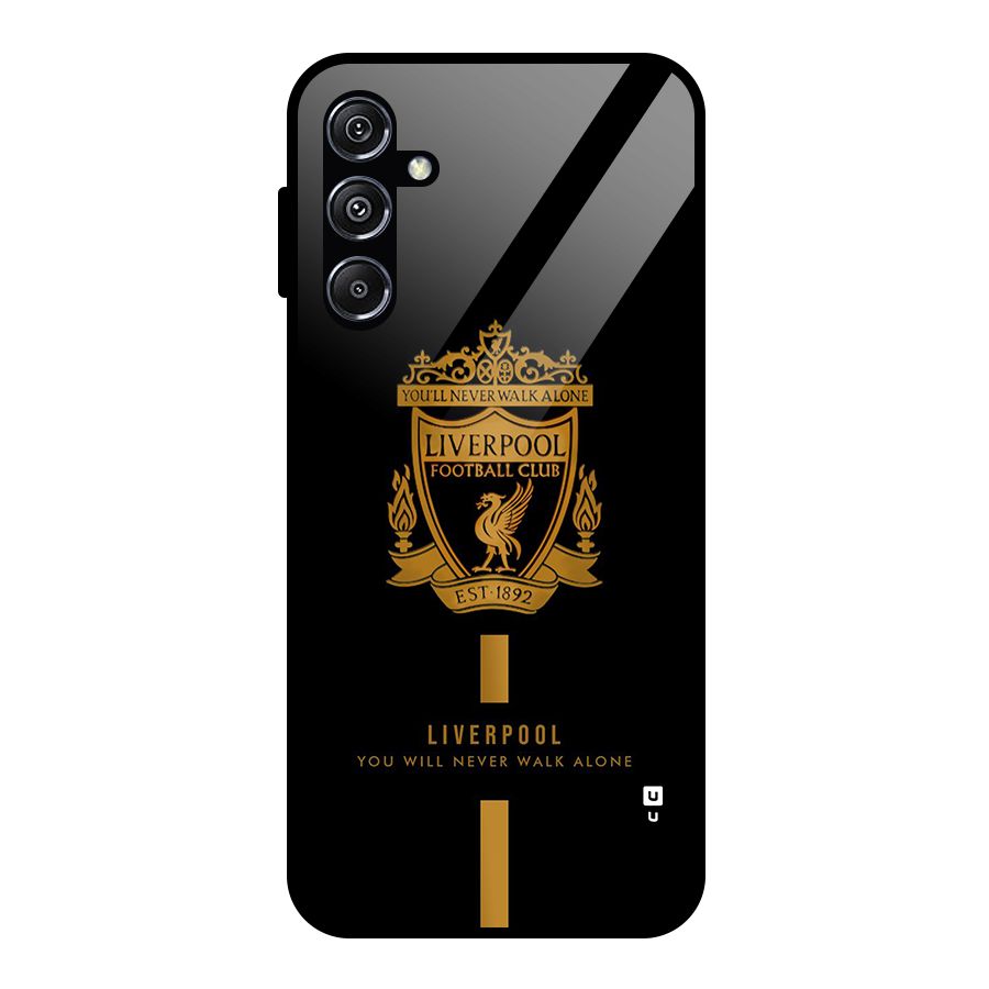 LiverPool Never Walk Alone Glass Back Case for Galaxy M34 5G