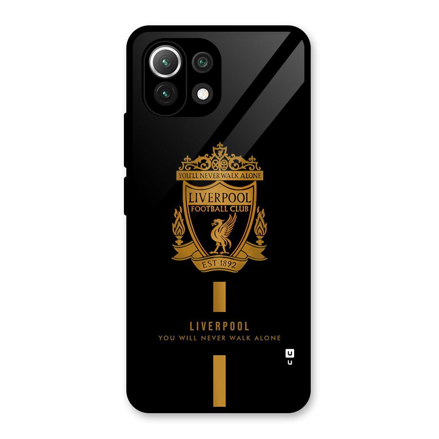 LiverPool Never Walk Alone Glass Back Case for Mi 11 Lite