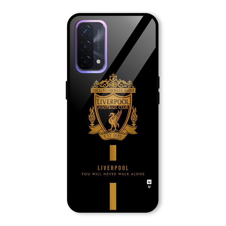 LiverPool Never Walk Alone Glass Back Case for Oppo A74 5G