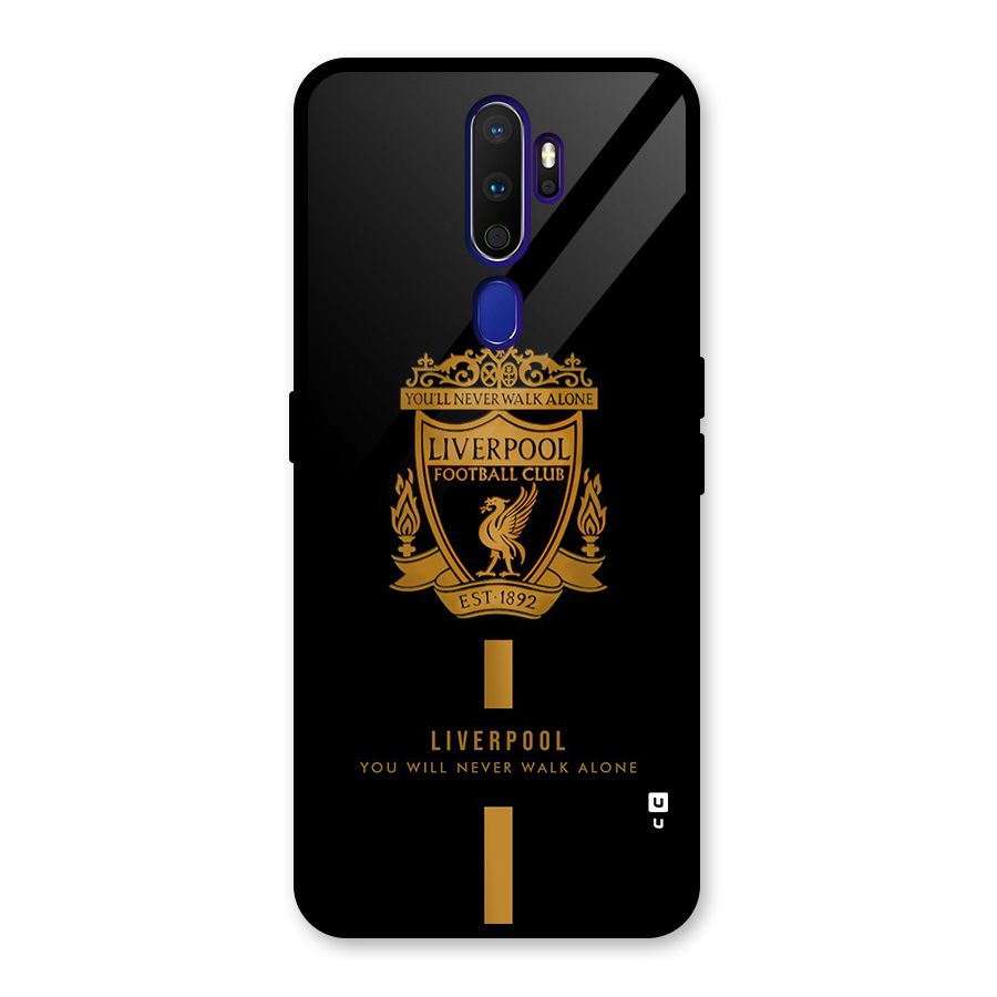 LiverPool Never Walk Alone Glass Back Case for Oppo A9 (2020)