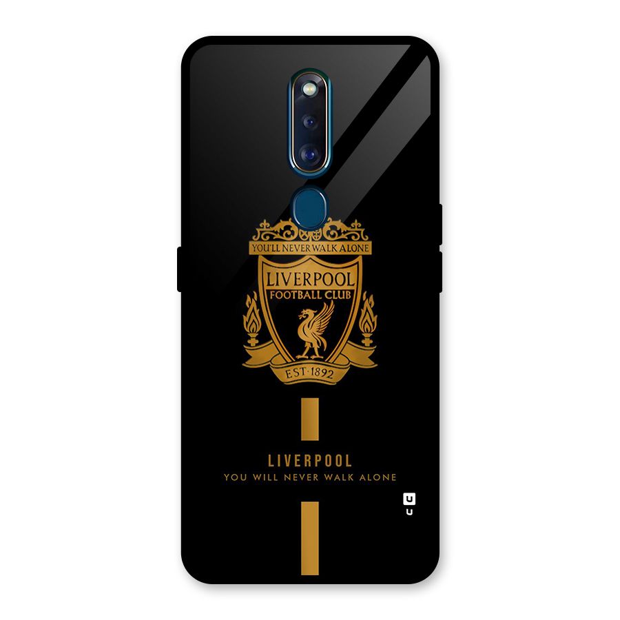 LiverPool Never Walk Alone Glass Back Case for Oppo F11 Pro