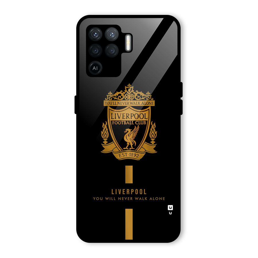 LiverPool Never Walk Alone Glass Back Case for Oppo F19 Pro