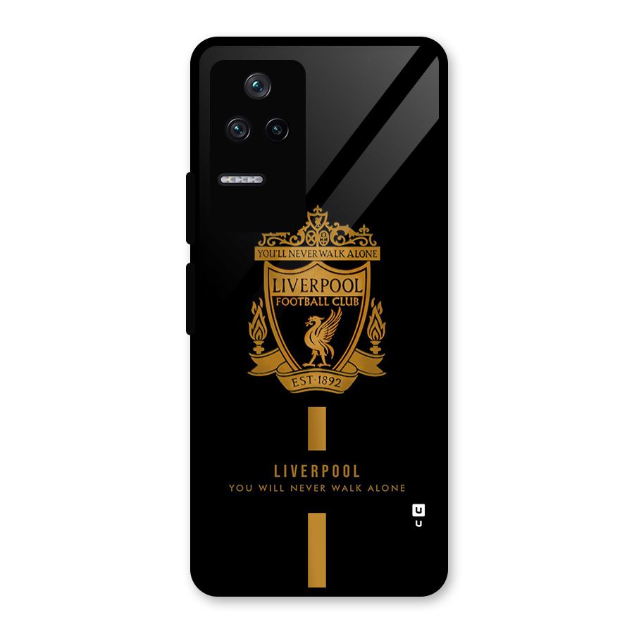 LiverPool Never Walk Alone Glass Back Case for Poco F4 5G