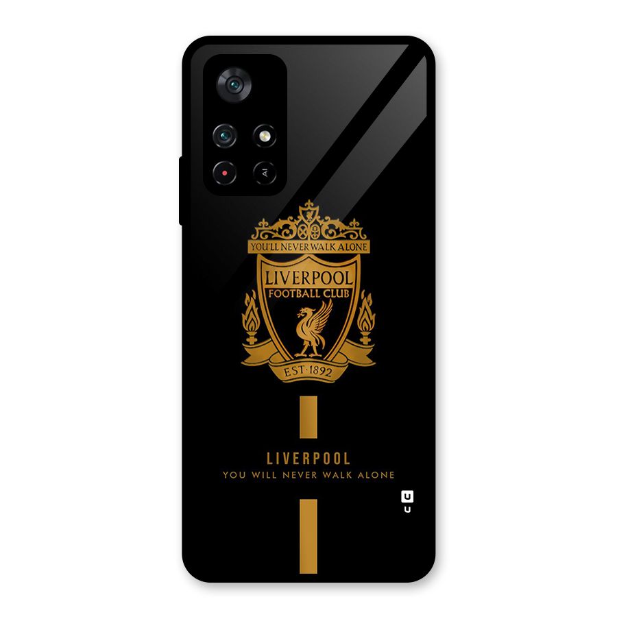LiverPool Never Walk Alone Glass Back Case for Poco M4 Pro 5G
