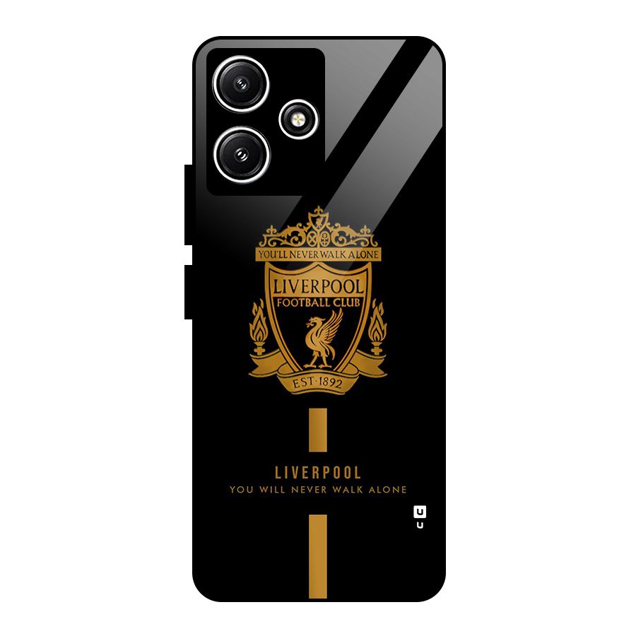 LiverPool Never Walk Alone Glass Back Case for Poco M6 Pro