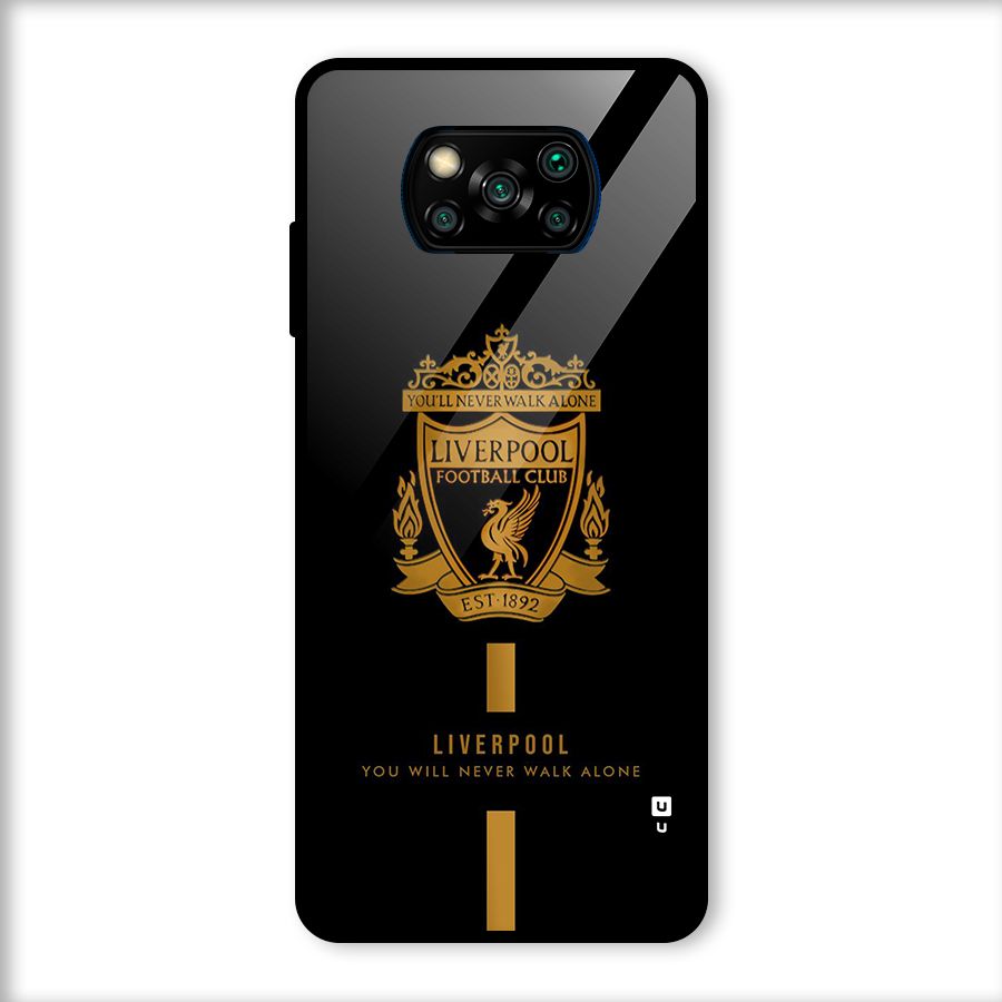 LiverPool Never Walk Alone Glass Back Case for Poco X3