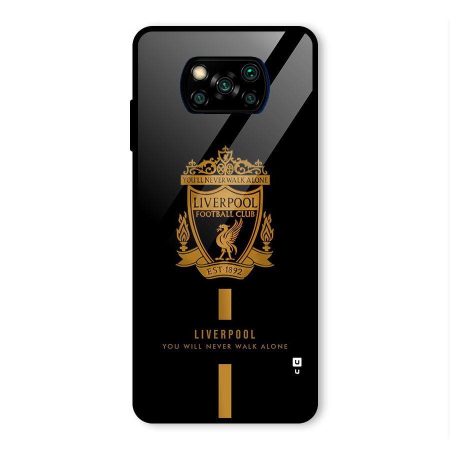 LiverPool Never Walk Alone Glass Back Case for Poco X3 Pro