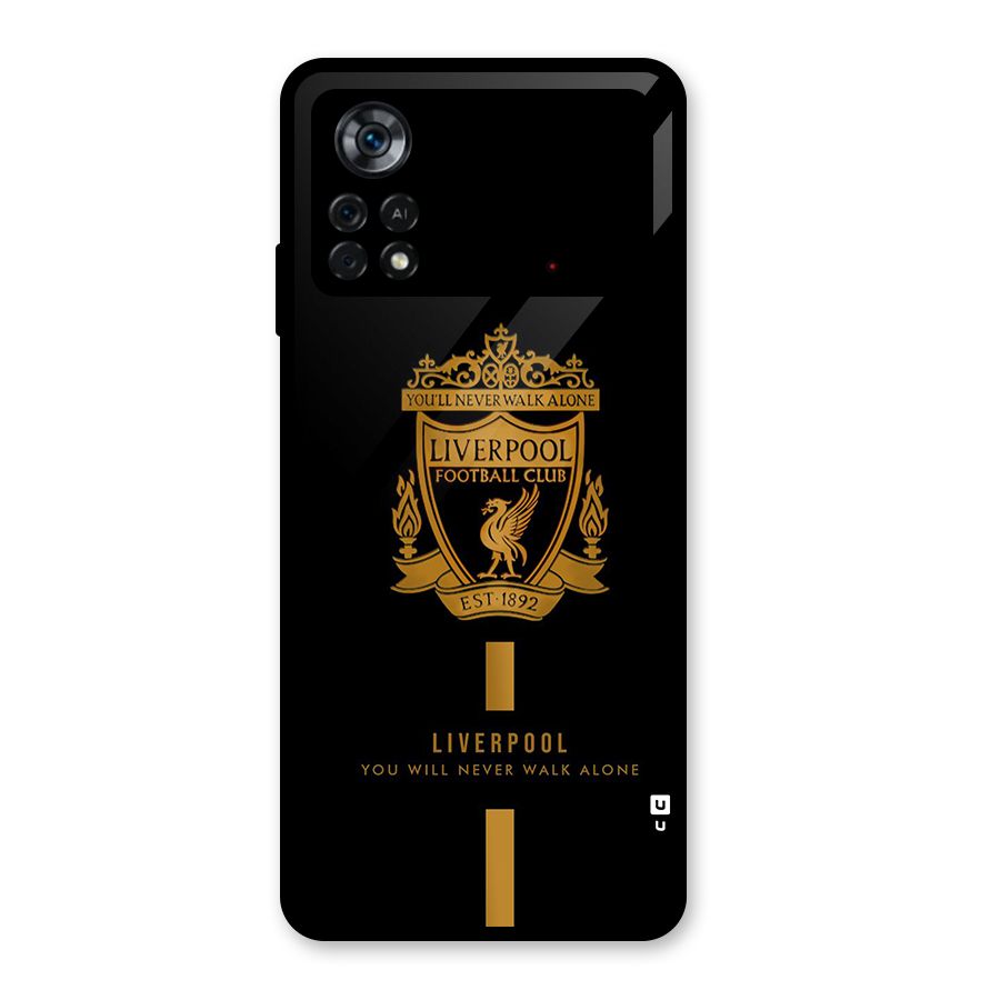 LiverPool Never Walk Alone Glass Back Case for Poco X4 Pro 5G