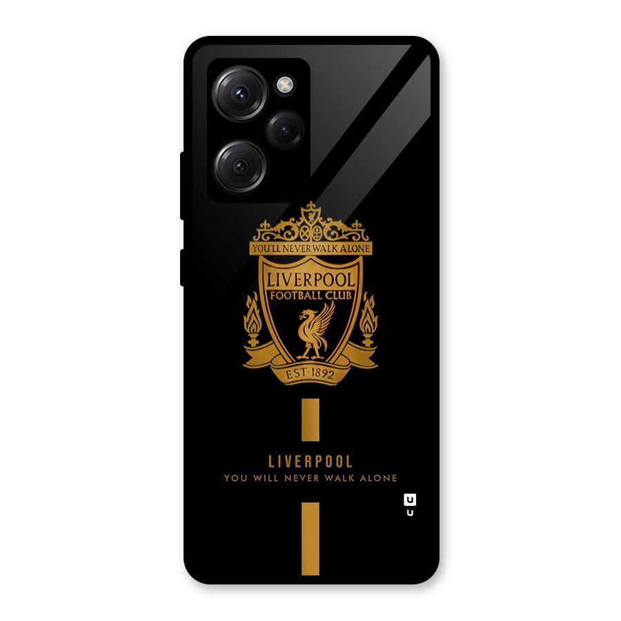 LiverPool Never Walk Alone Glass Back Case for Poco X5 Pro