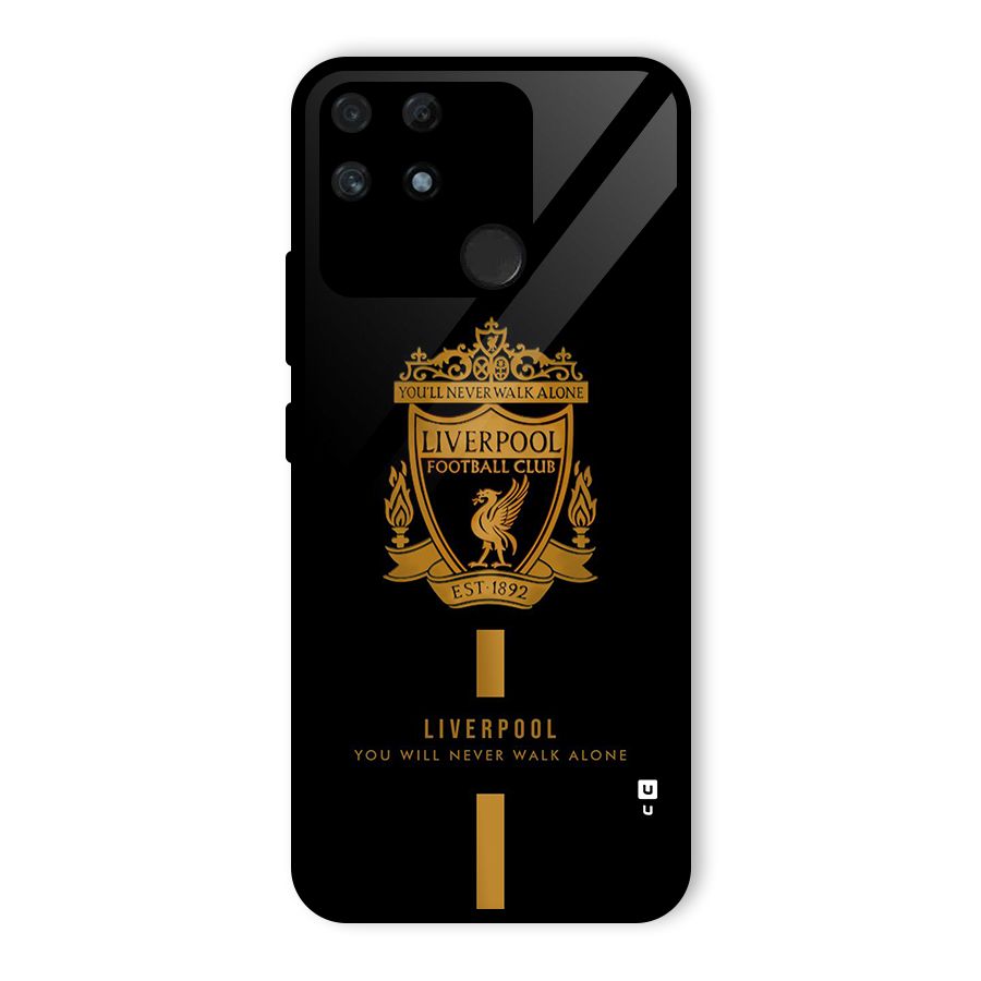 LiverPool Never Walk Alone Glass Back Case for Realme Narzo 50A
