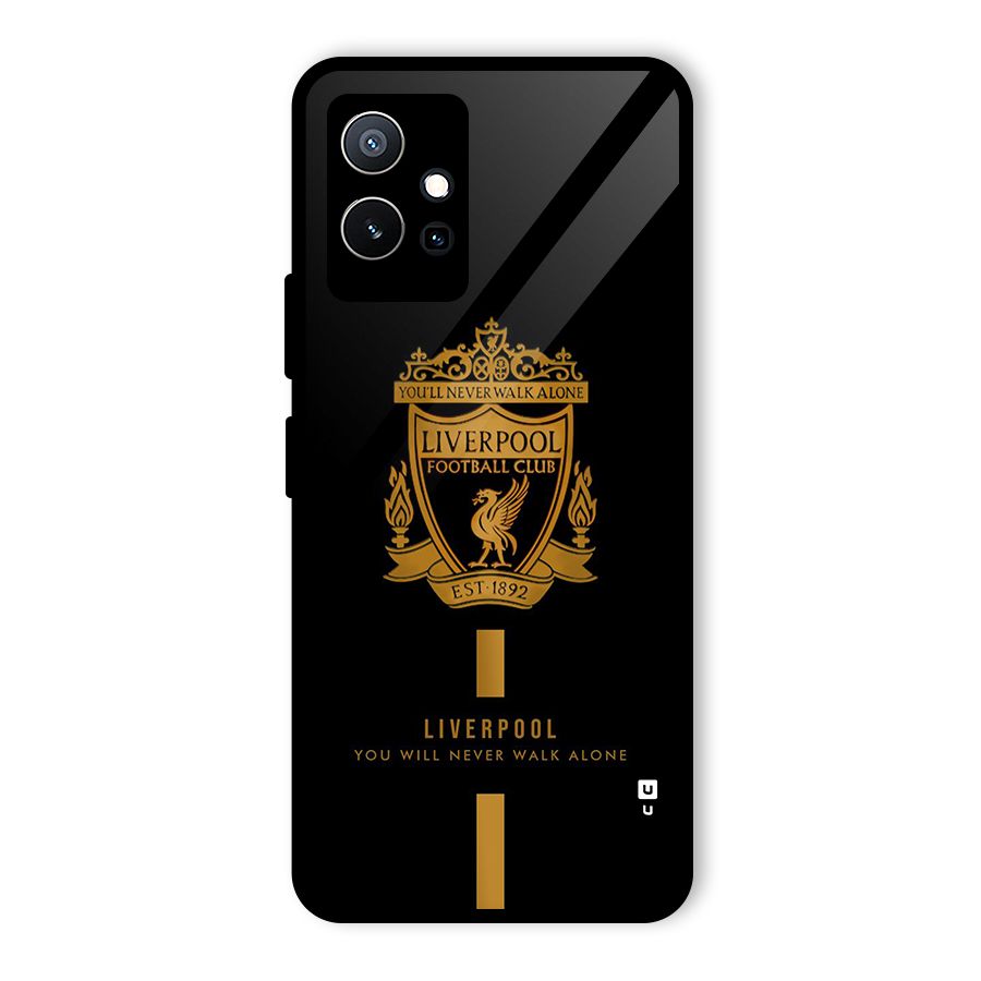 LiverPool Never Walk Alone Glass Back Case for Vivo T1 5G