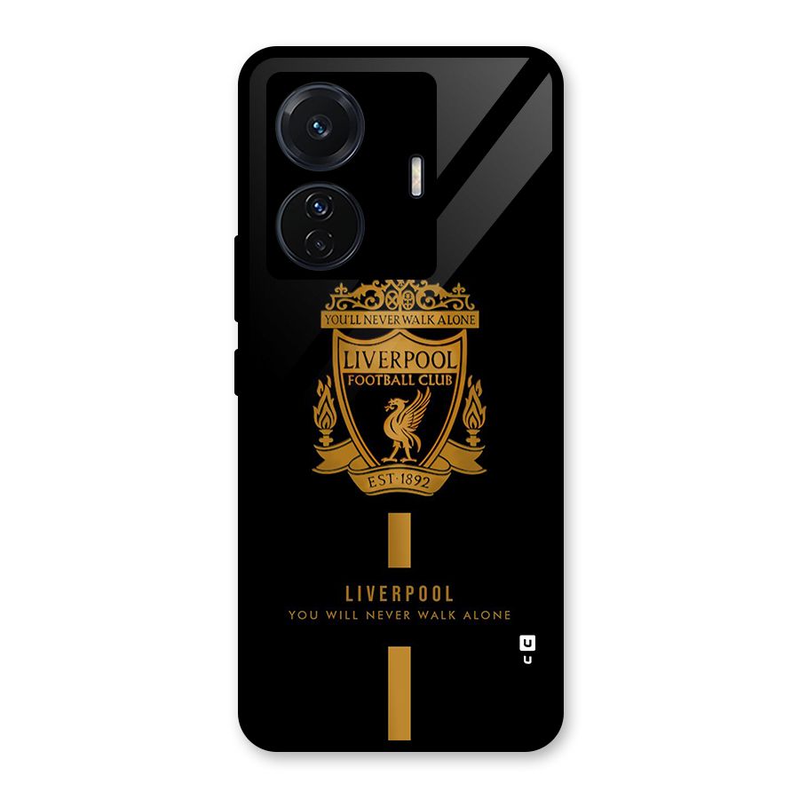 LiverPool Never Walk Alone Glass Back Case for Vivo T1 Pro