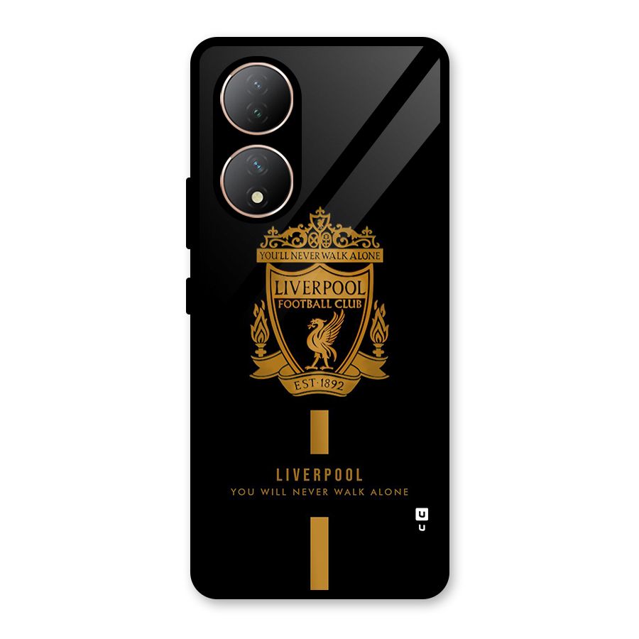 LiverPool Never Walk Alone Glass Back Case for Vivo T2