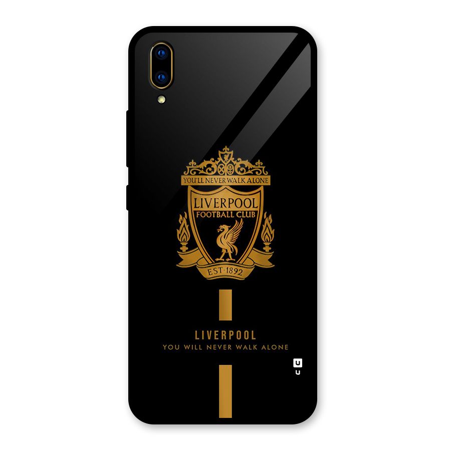 LiverPool Never Walk Alone Glass Back Case for Vivo V11 Pro