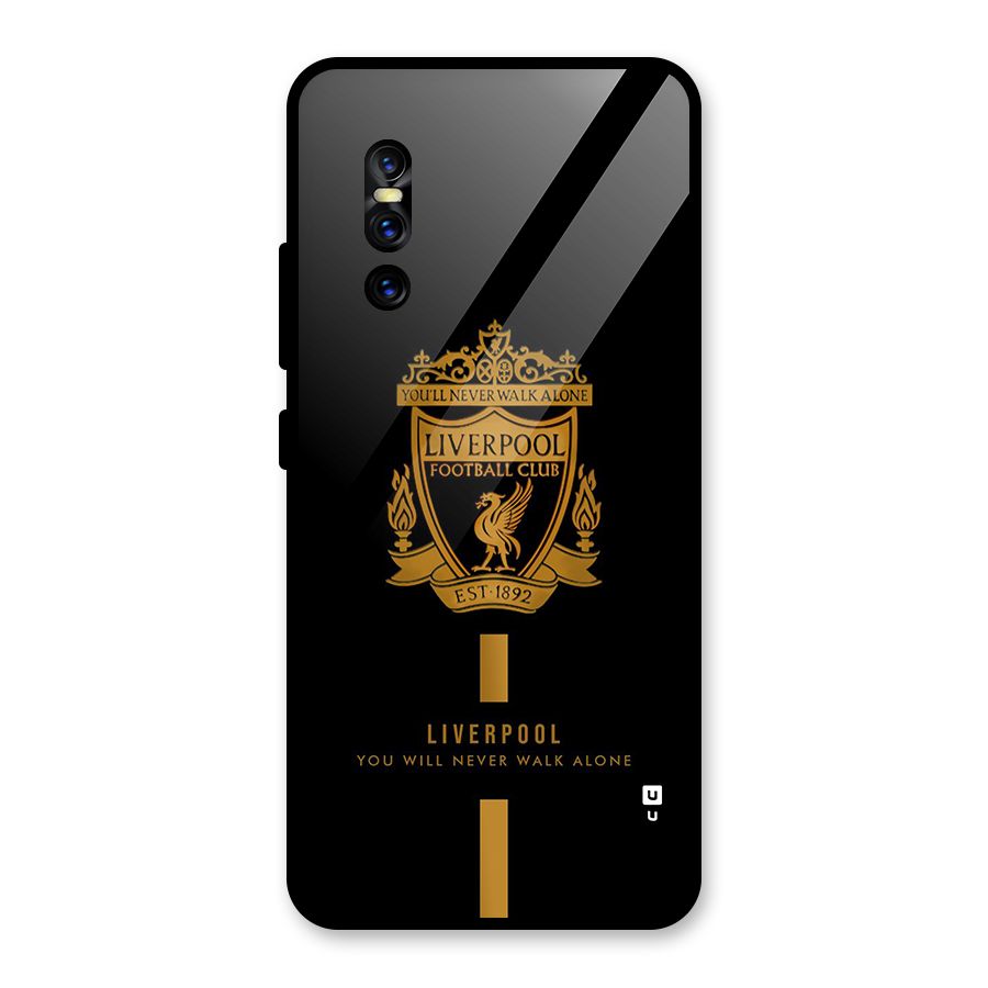 LiverPool Never Walk Alone Glass Back Case for Vivo V15 Pro