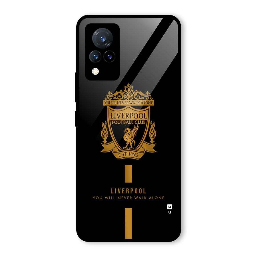 LiverPool Never Walk Alone Glass Back Case for Vivo V21 5G