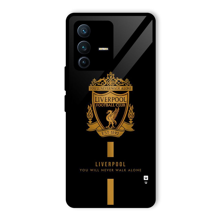 LiverPool Never Walk Alone Glass Back Case for Vivo V23 Pro