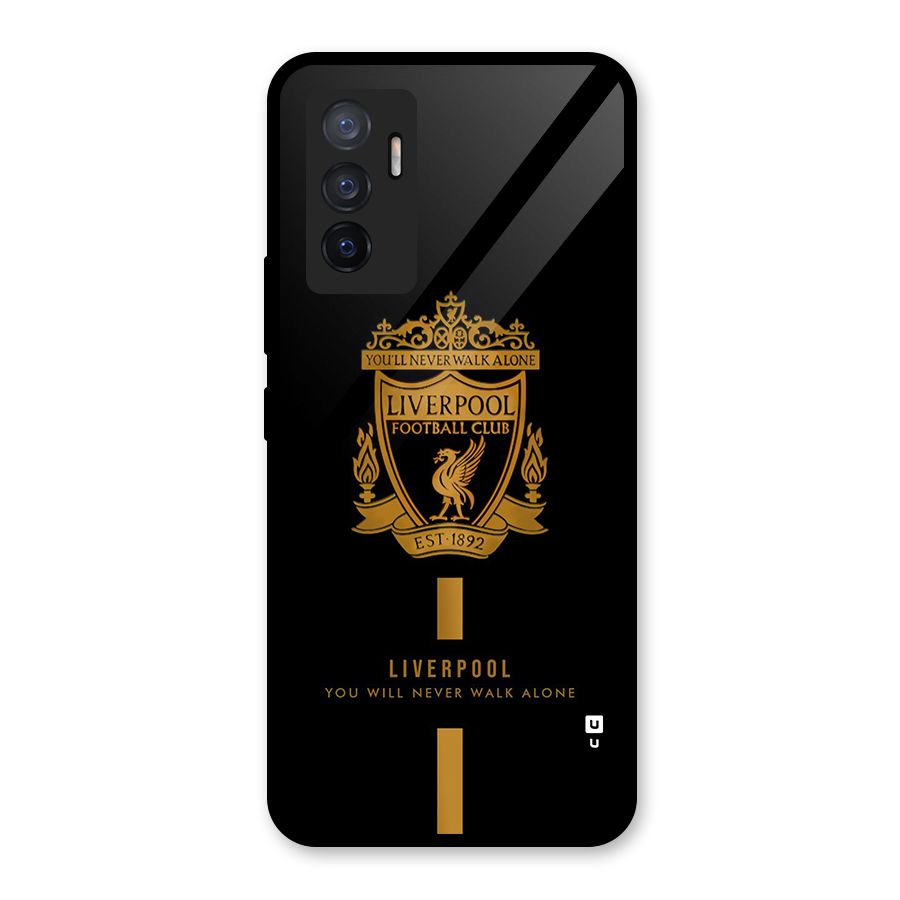 LiverPool Never Walk Alone Glass Back Case for Vivo V23e