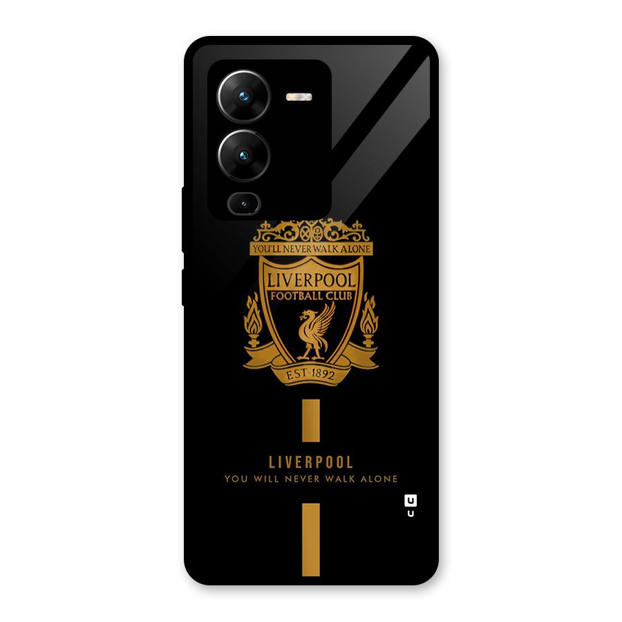 LiverPool Never Walk Alone Glass Back Case for Vivo V25 Pro