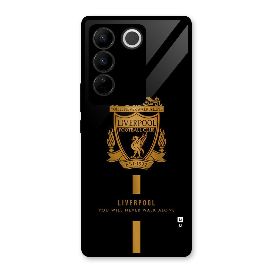 LiverPool Never Walk Alone Glass Back Case for Vivo V27 Pro