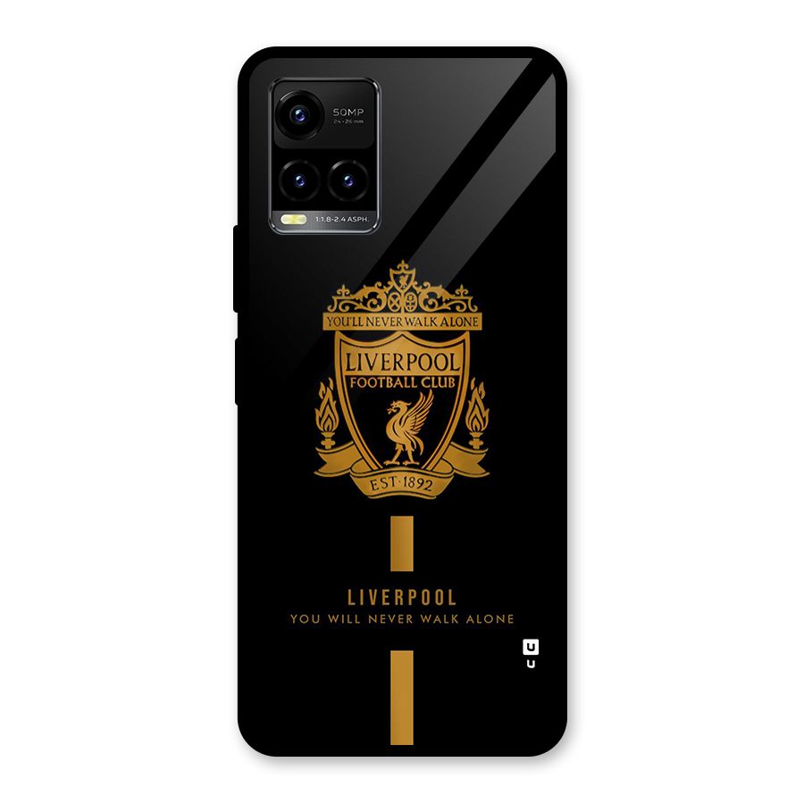 LiverPool Never Walk Alone Glass Back Case for Vivo Y21G