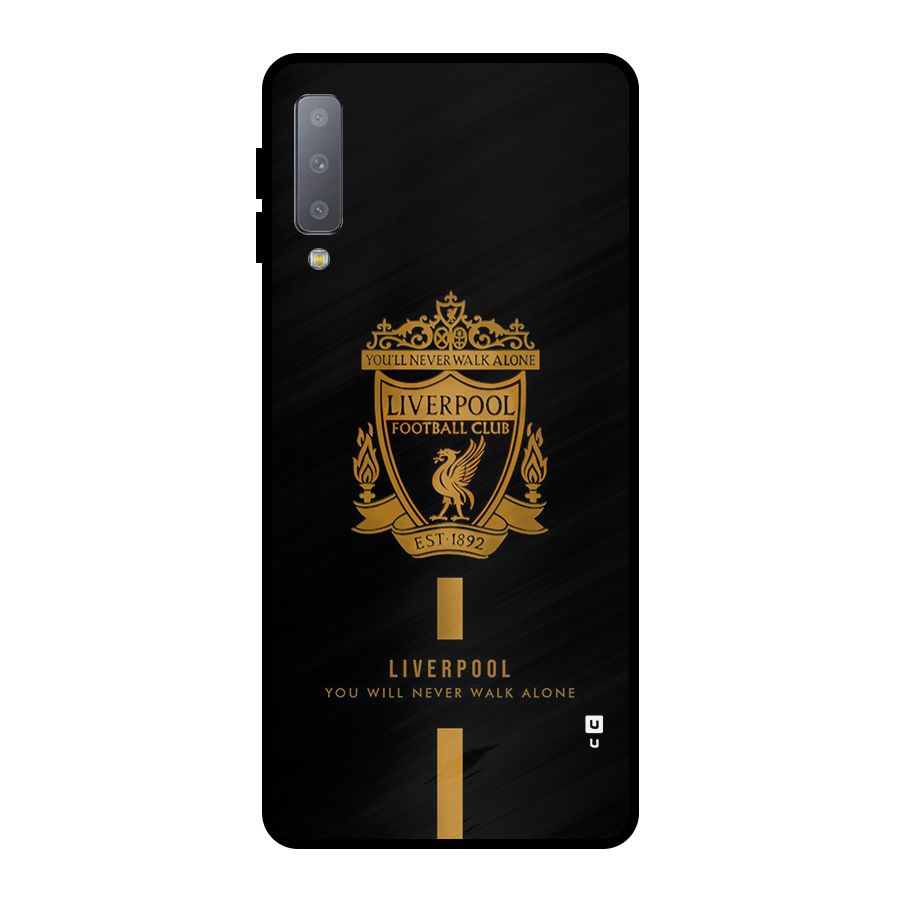 LiverPool Never Walk Alone Metal Back Case for Galaxy A7 (2018)