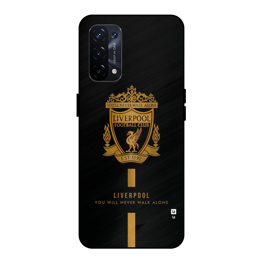LiverPool Never Walk Alone Metal Back Case for Oppo A74 5G