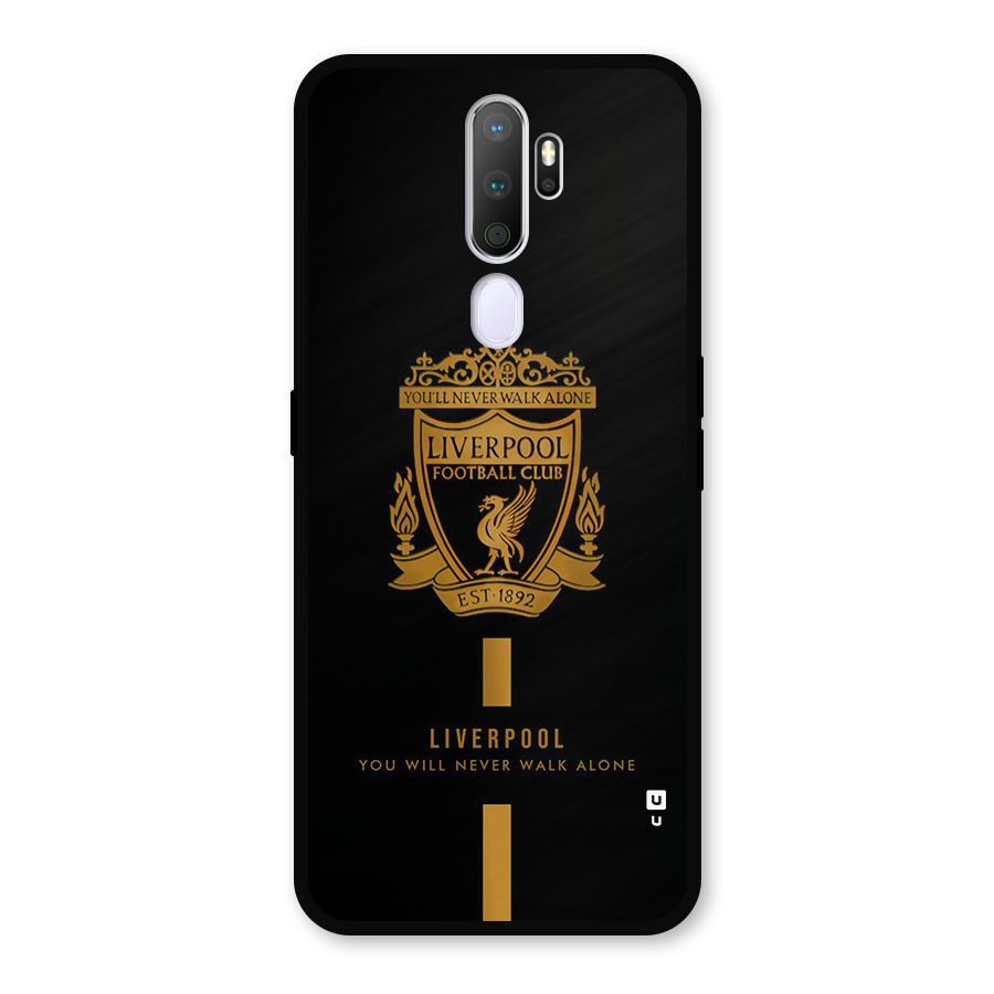 LiverPool Never Walk Alone Metal Back Case for Oppo A9 (2020)