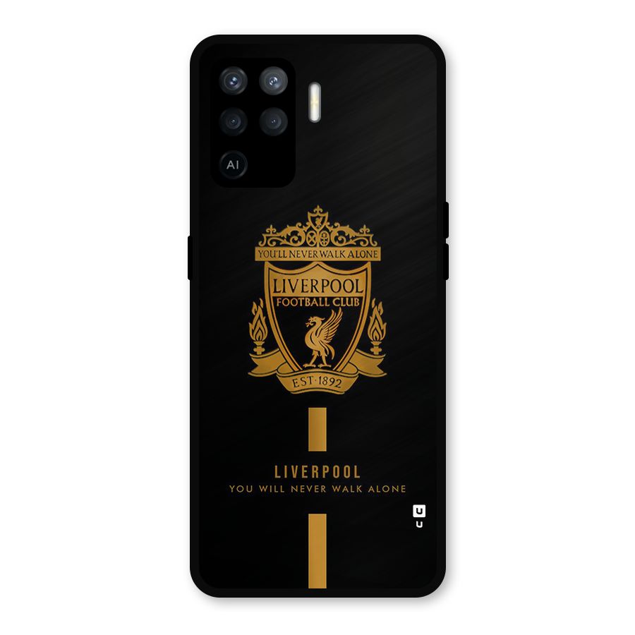 LiverPool Never Walk Alone Metal Back Case for Oppo F19 Pro