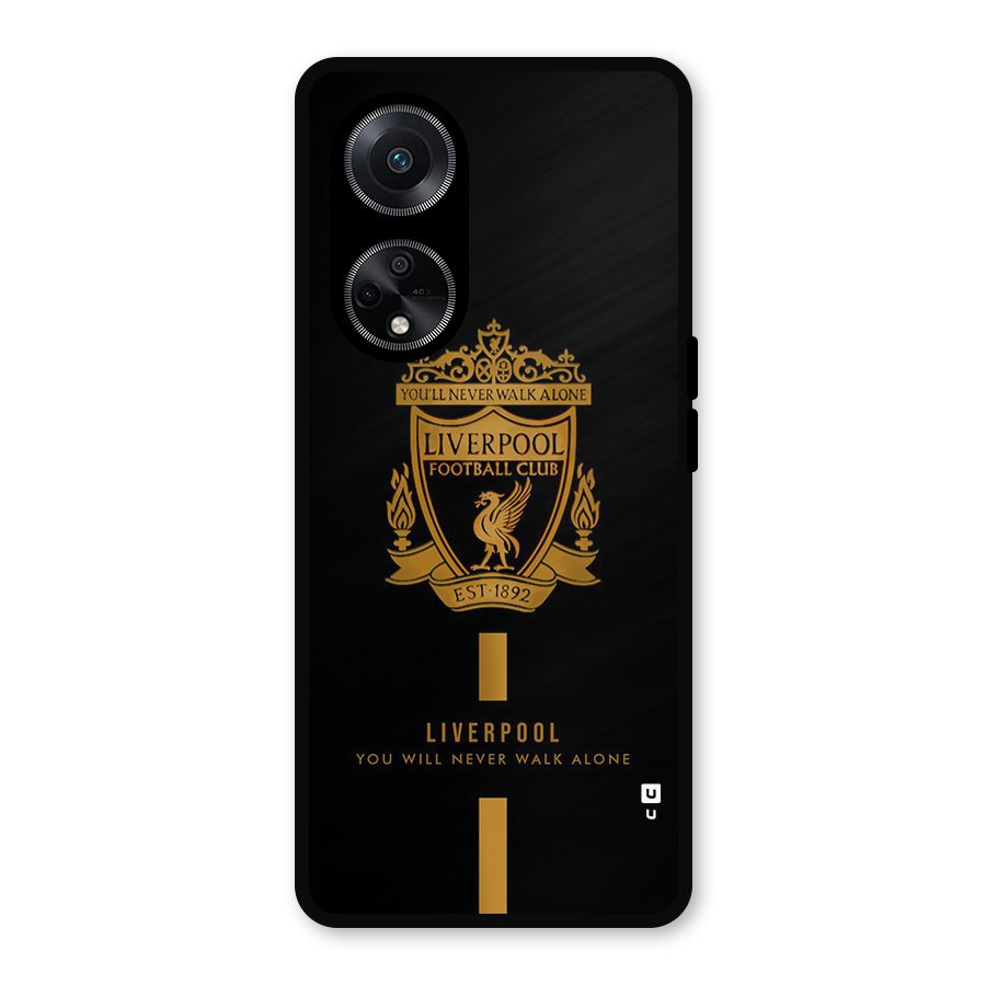 LiverPool Never Walk Alone Metal Back Case for Oppo F23
