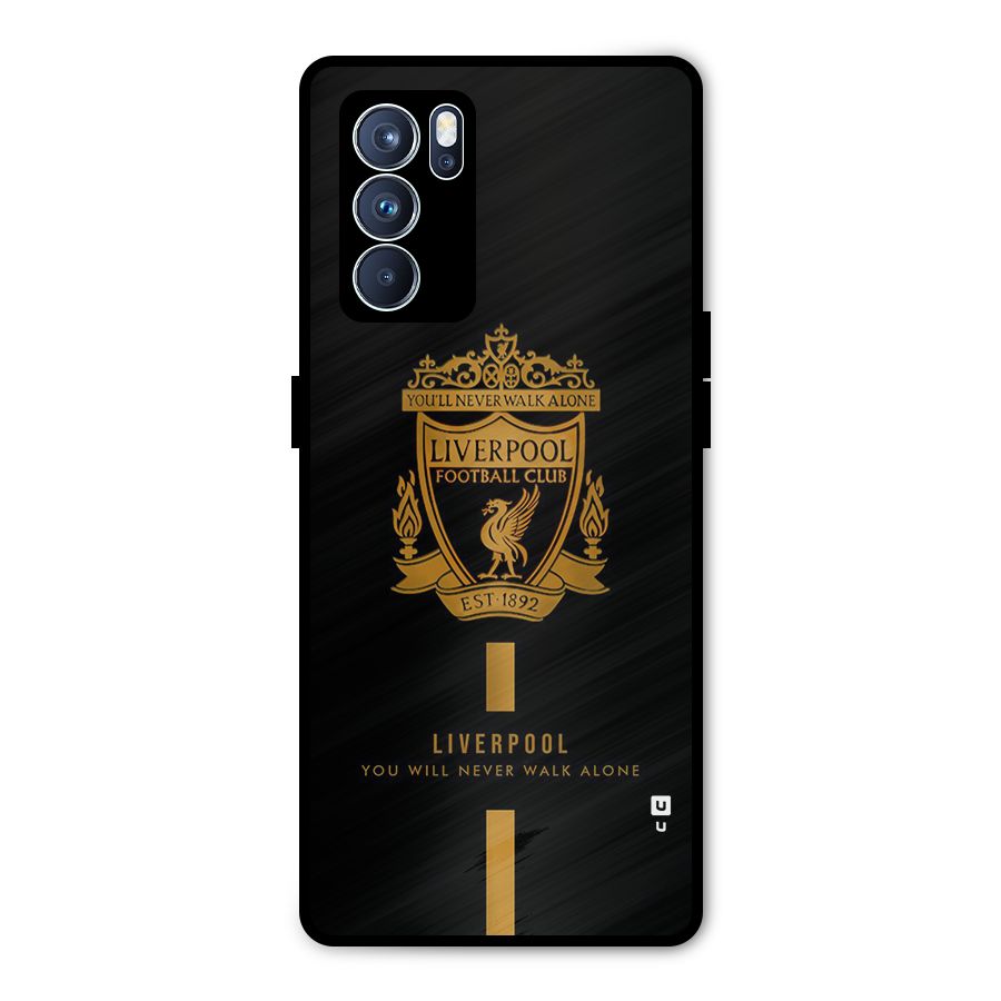 LiverPool Never Walk Alone Metal Back Case for Oppo Reno6 Pro 5G