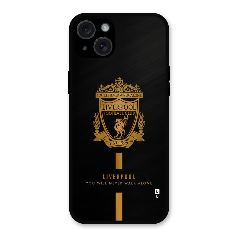 LiverPool Never Walk Alone Metal Back Case for iPhone 15 Plus
