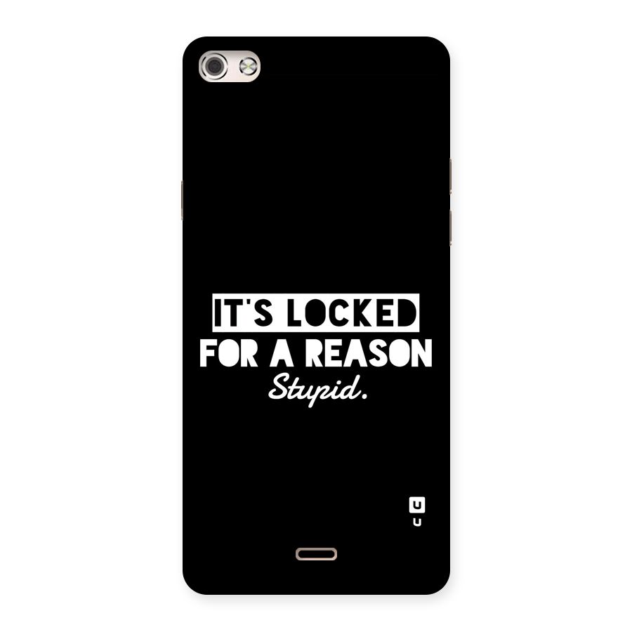 Locked For Stupid Back Case for Canvas Silver 5