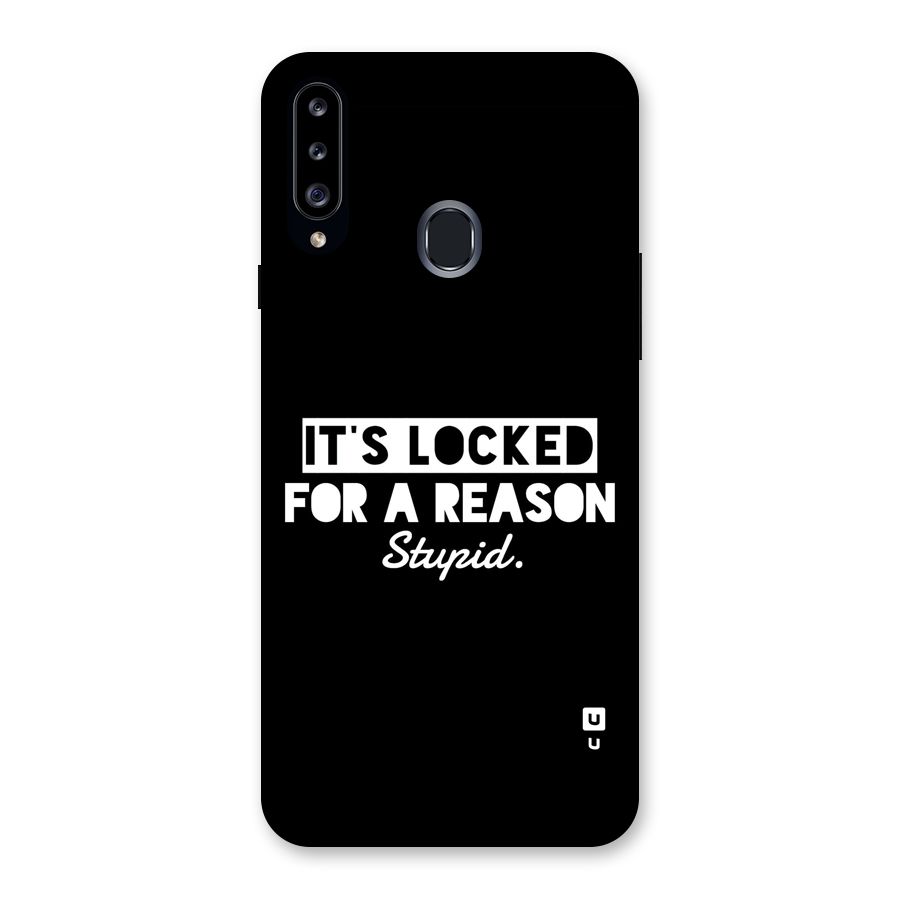 Locked For Stupid Back Case for Galaxy A20s