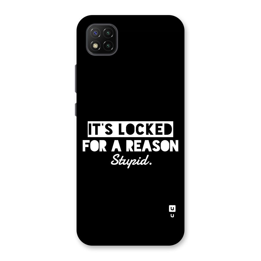 Locked For Stupid Back Case for Poco C3