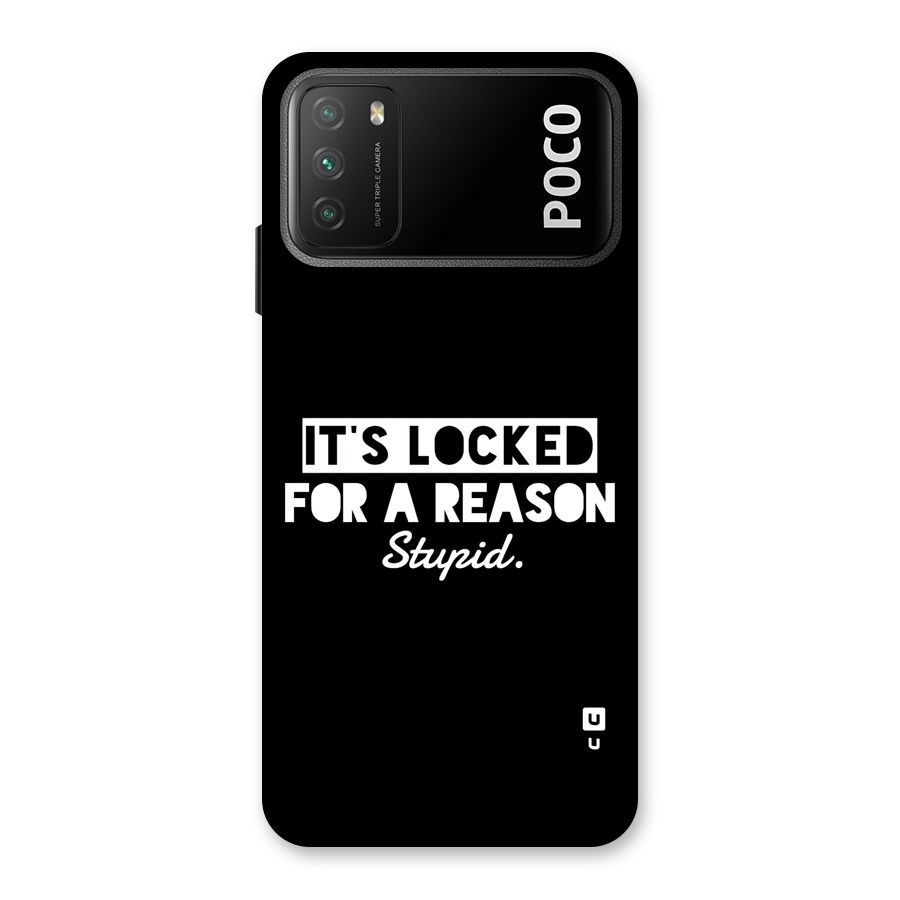 Locked For Stupid Back Case for Poco M3